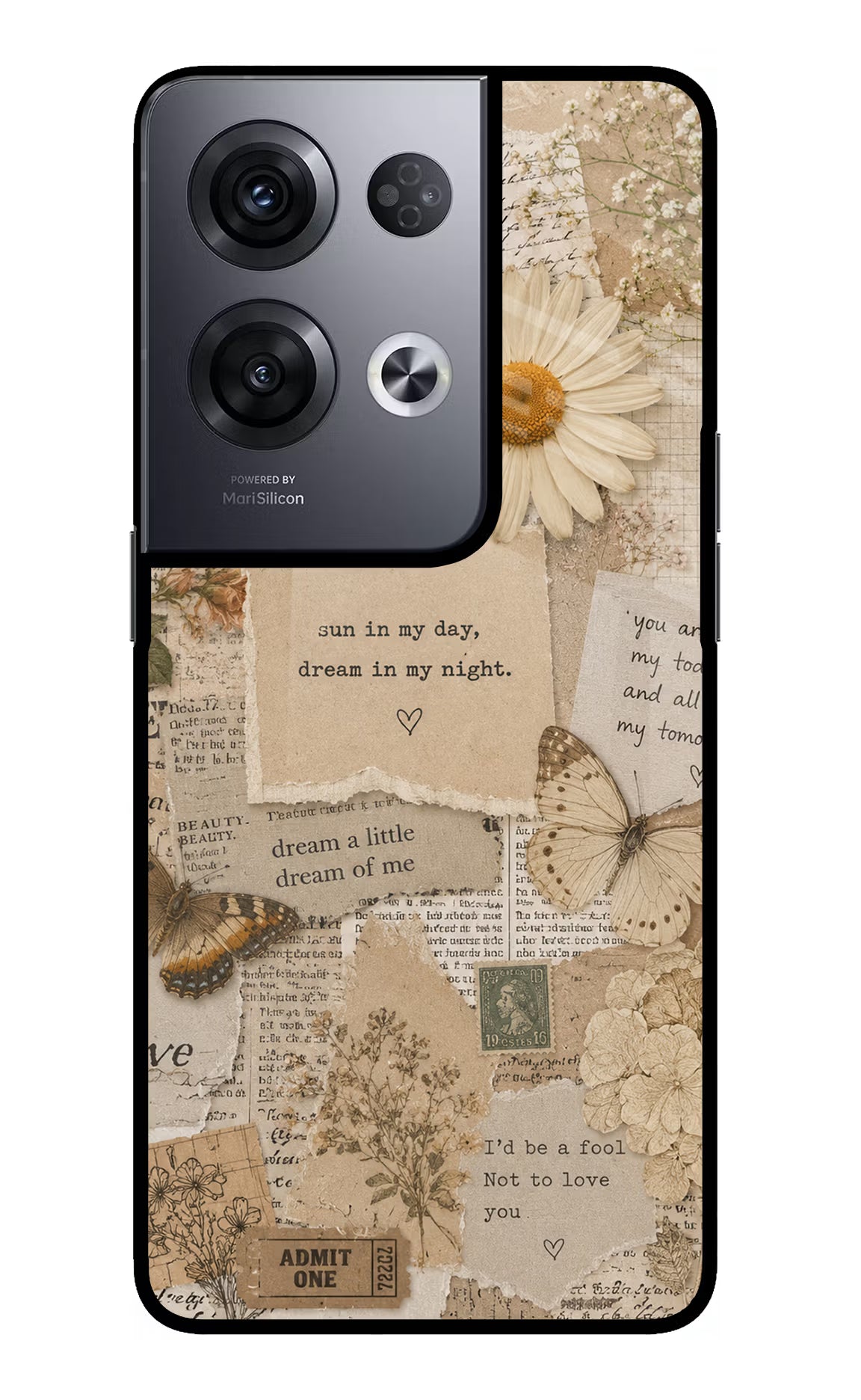 Vintage case Oppo Reno8 Pro Glass Case Back Cover by Casekaro