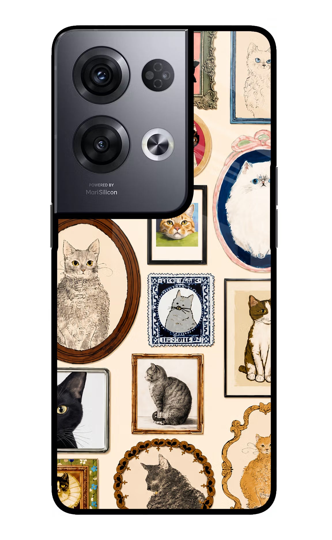 Mirror Cats Oppo Reno8 Pro Glass Case