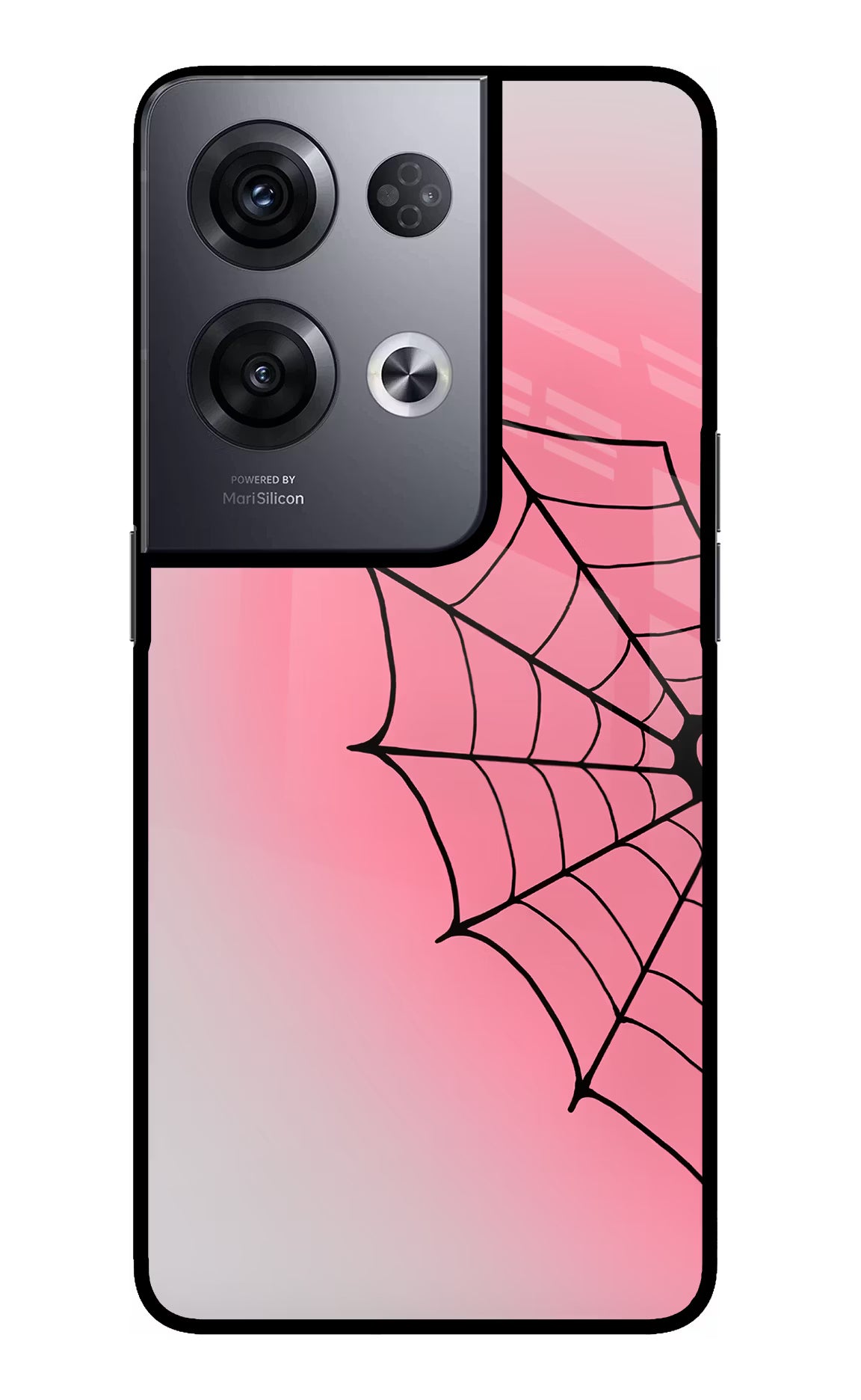 Pink Web Oppo Reno8 Pro Glass Case