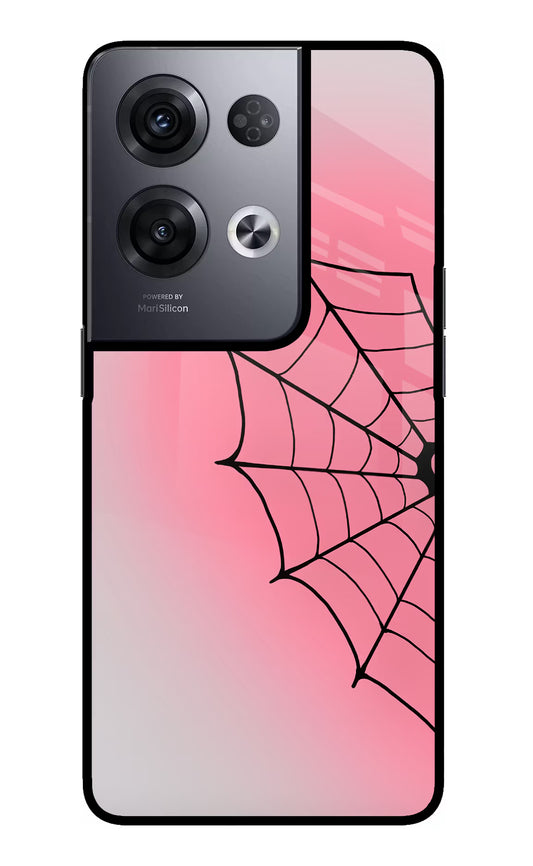 Pink Web Oppo Reno8 Pro Glass Case