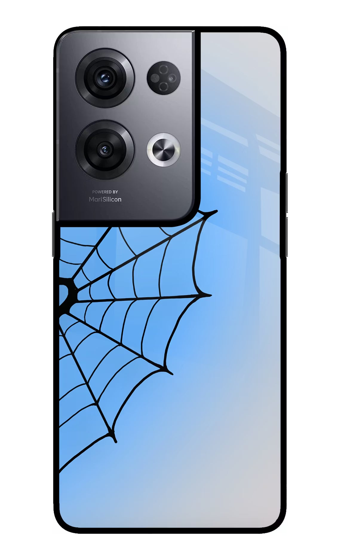 Blue Web Oppo Reno8 Pro Glass Case