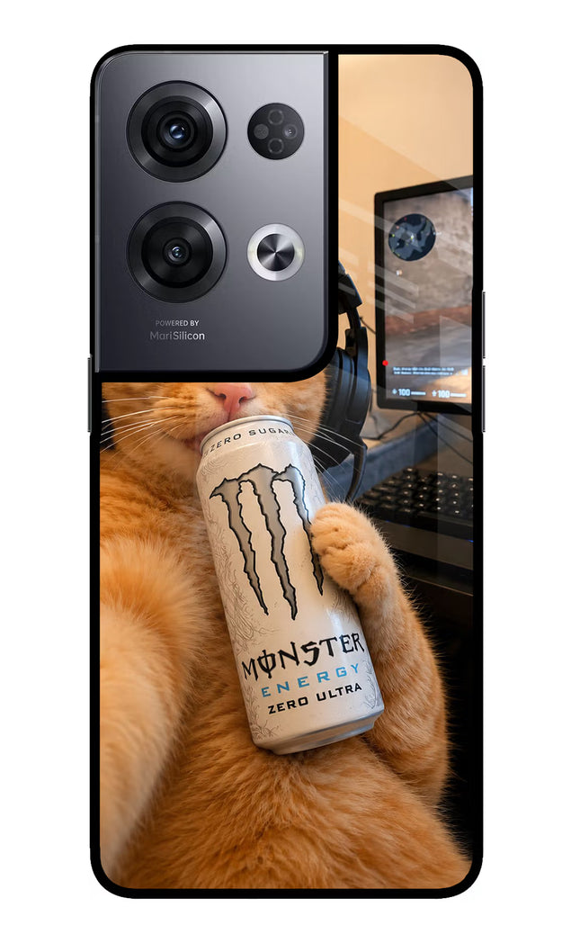Gamer Cat Energy Oppo Reno8 Pro Glass Case
