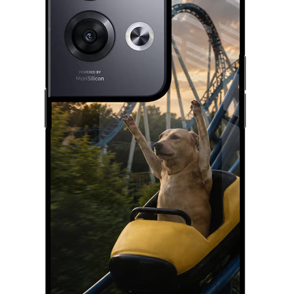 Rollercoaster Dog Oppo Reno8 Pro Glass Case