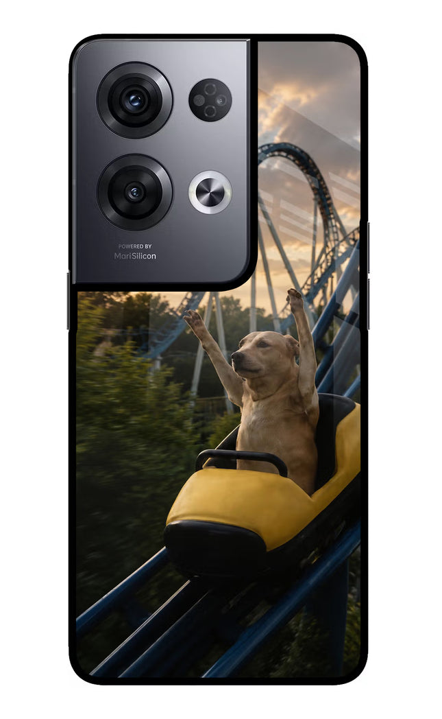 Rollercoaster Dog Oppo Reno8 Pro Glass Case