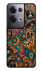 Folk Print Oppo Reno8 Pro Glass Case
