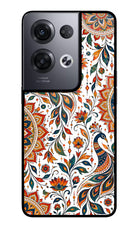White Mayura Oppo Reno8 Pro Glass Case