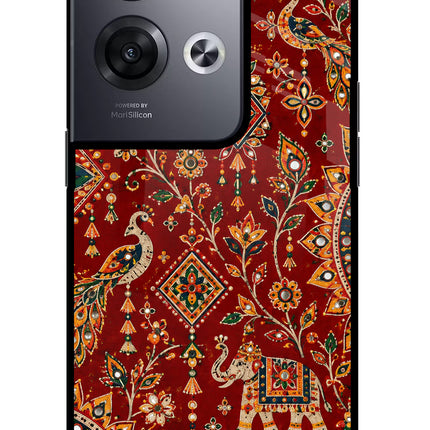 Laal Riwaaz Oppo Reno8 Pro Glass Case Back Cover by Casekaro