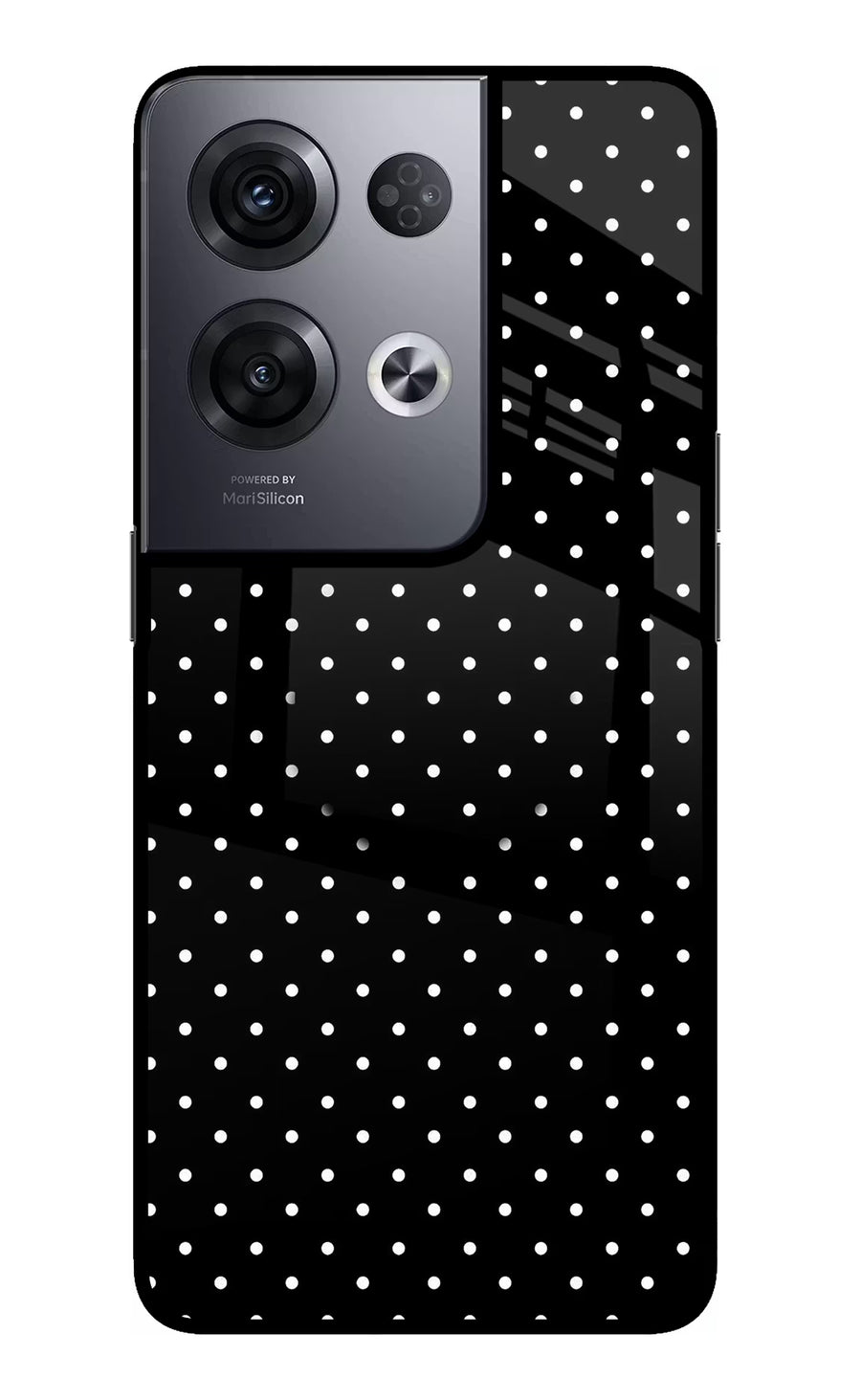White Dots Oppo Reno8 Pro Pop Case, Glass case