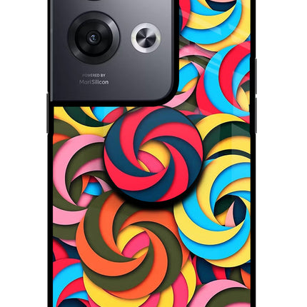 Spiral Pattern Oppo Reno8 Pro Pop Case by Casekaro