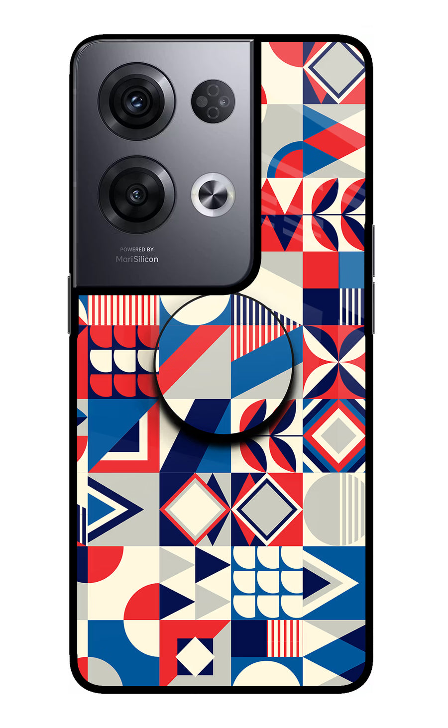 Colorful Pattern Oppo Reno8 Pro Pop Case, Glass case
