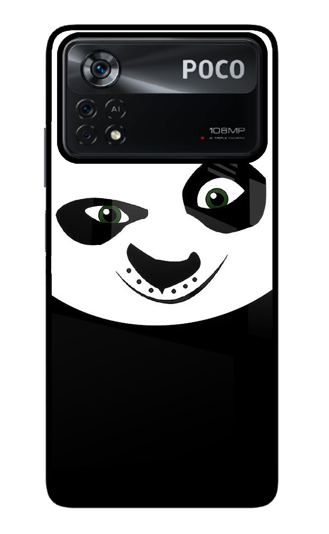 Panda Poco X4 Pro Glass Case Back Cover by Casekaro