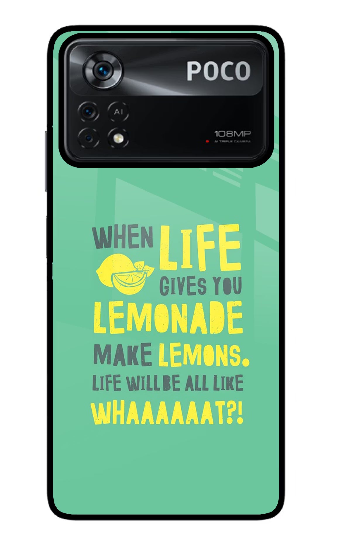 Quote Poco X4 Pro Glass Case Back Cover by Casekaro