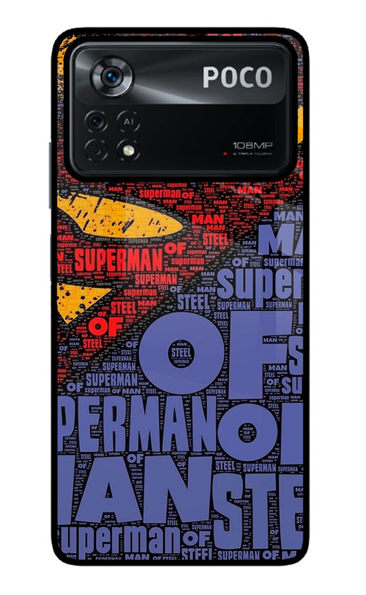 Superman Poco X4 Pro Glass Case