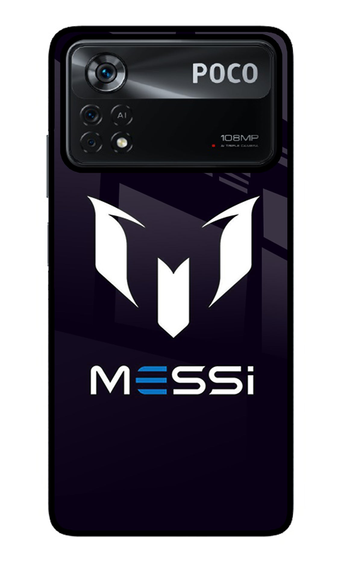 Messi Logo Poco X4 Pro Glass Case