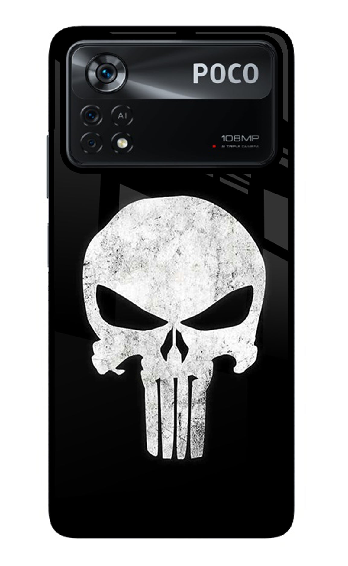 Punisher Skull Poco X4 Pro Glass Case