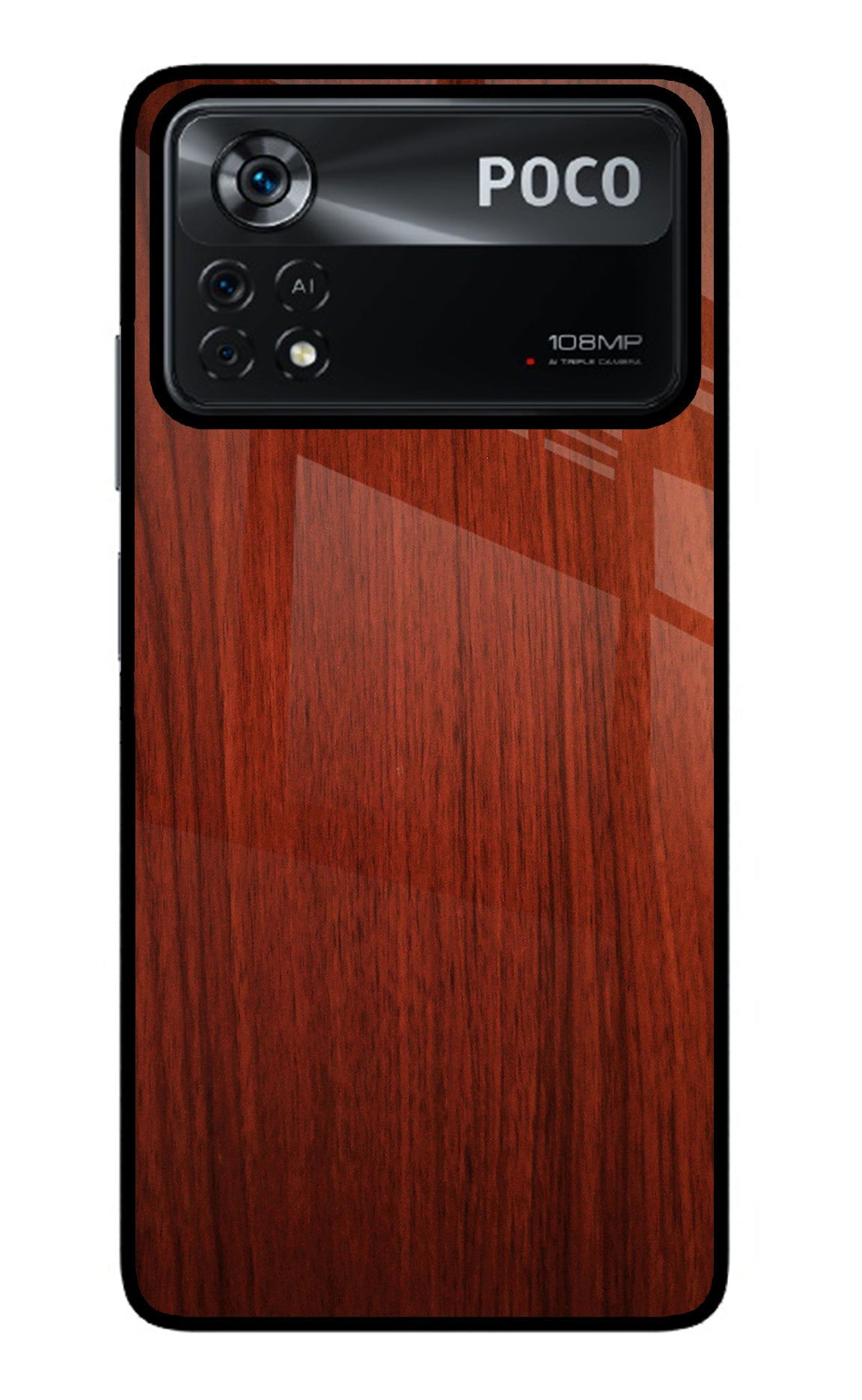 Wooden Plain Pattern Poco X4 Pro Back Cover