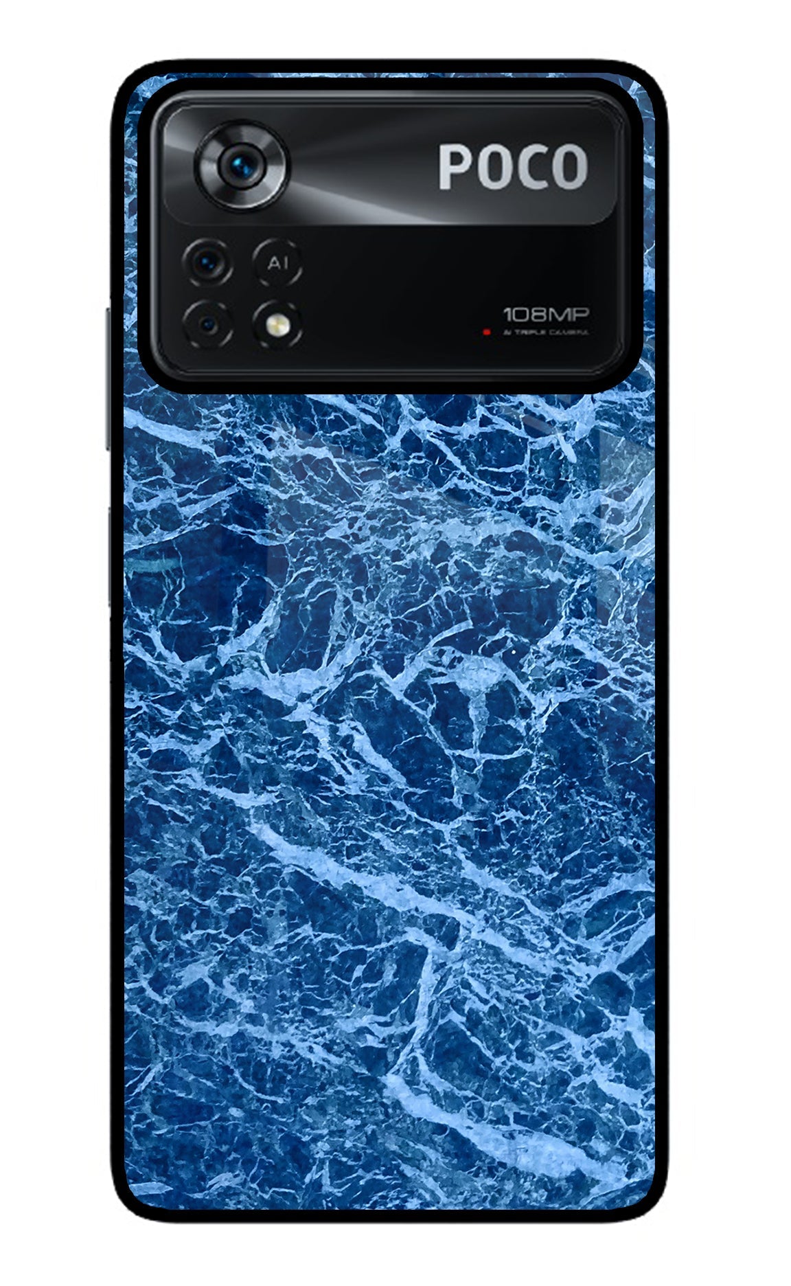 Blue Marble Poco X4 Pro Glass Case