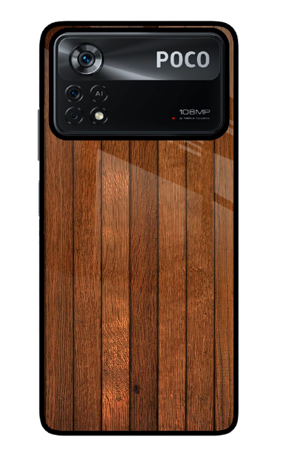 Wooden Artwork Bands Poco X4 Pro Back Cover