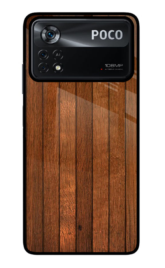 Wooden Artwork Bands Poco X4 Pro Glass Case