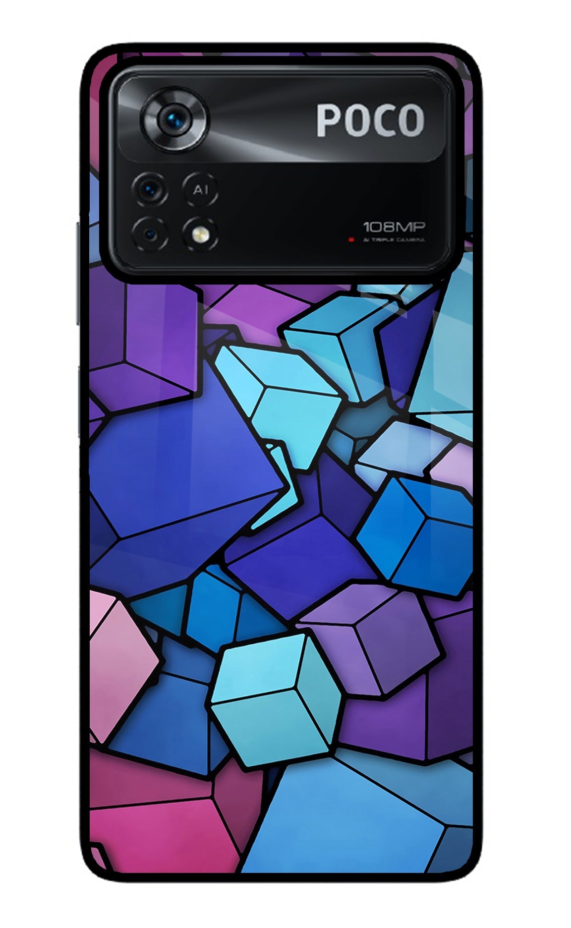 Cubic Abstract Poco X4 Pro Back Cover