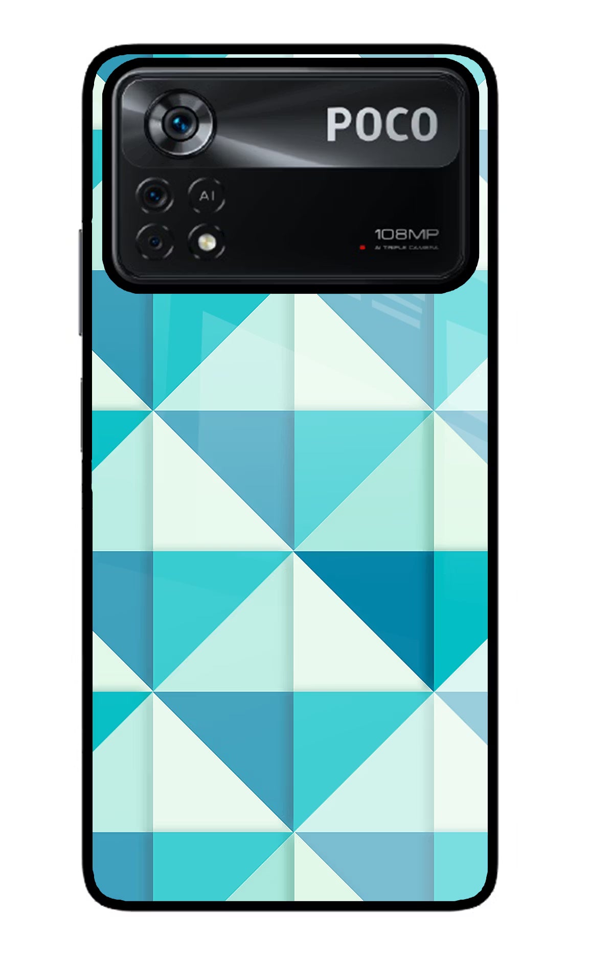 Abstract Poco X4 Pro Glass Case Back Cover by Casekaro