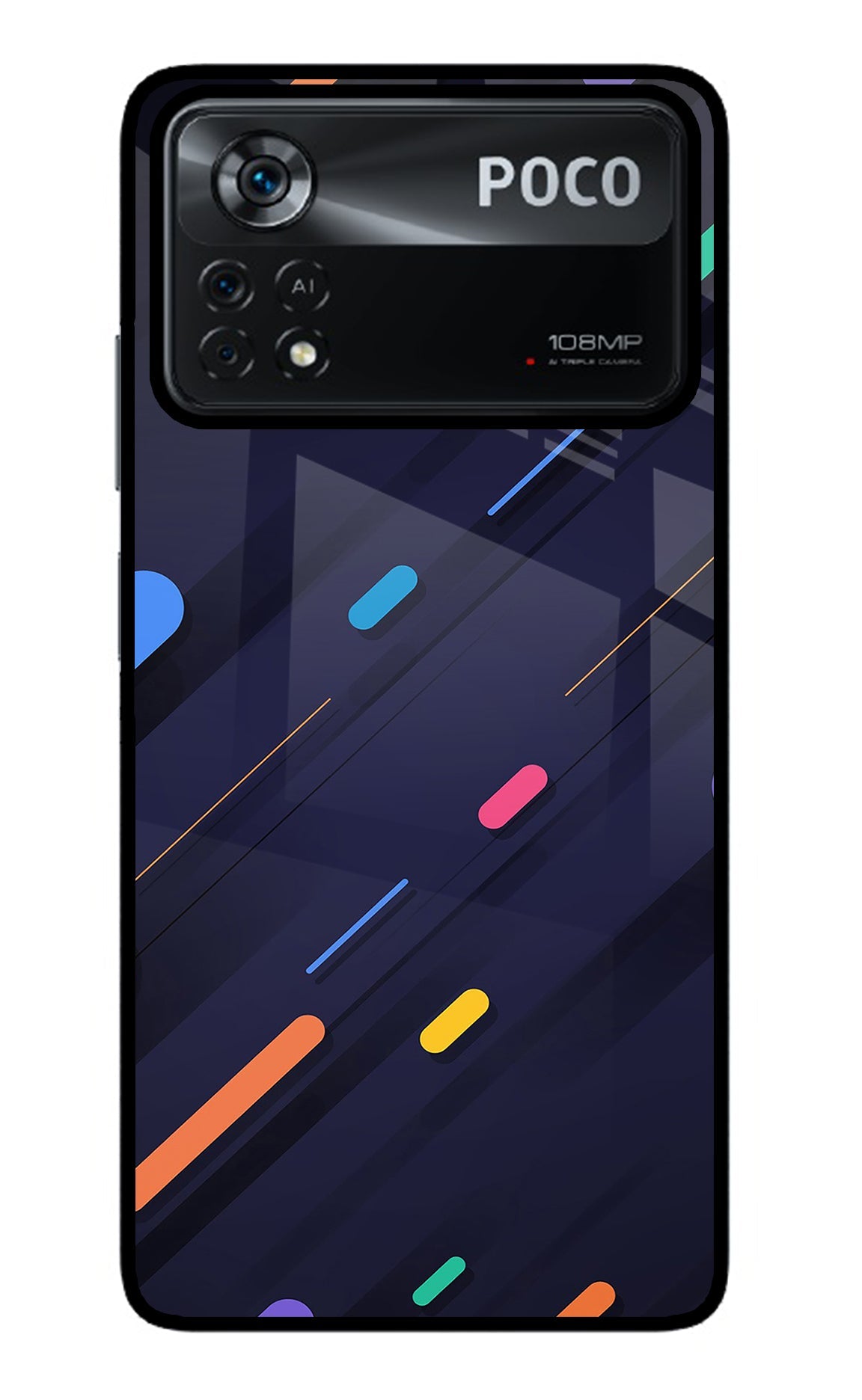 Abstract Design Poco X4 Pro Glass Case