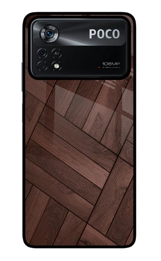 Wooden Texture Design Poco X4 Pro Glass Case