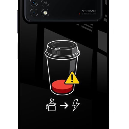 Coffee Poco X4 Pro Glass Case