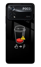 Coffee Poco X4 Pro Glass Case