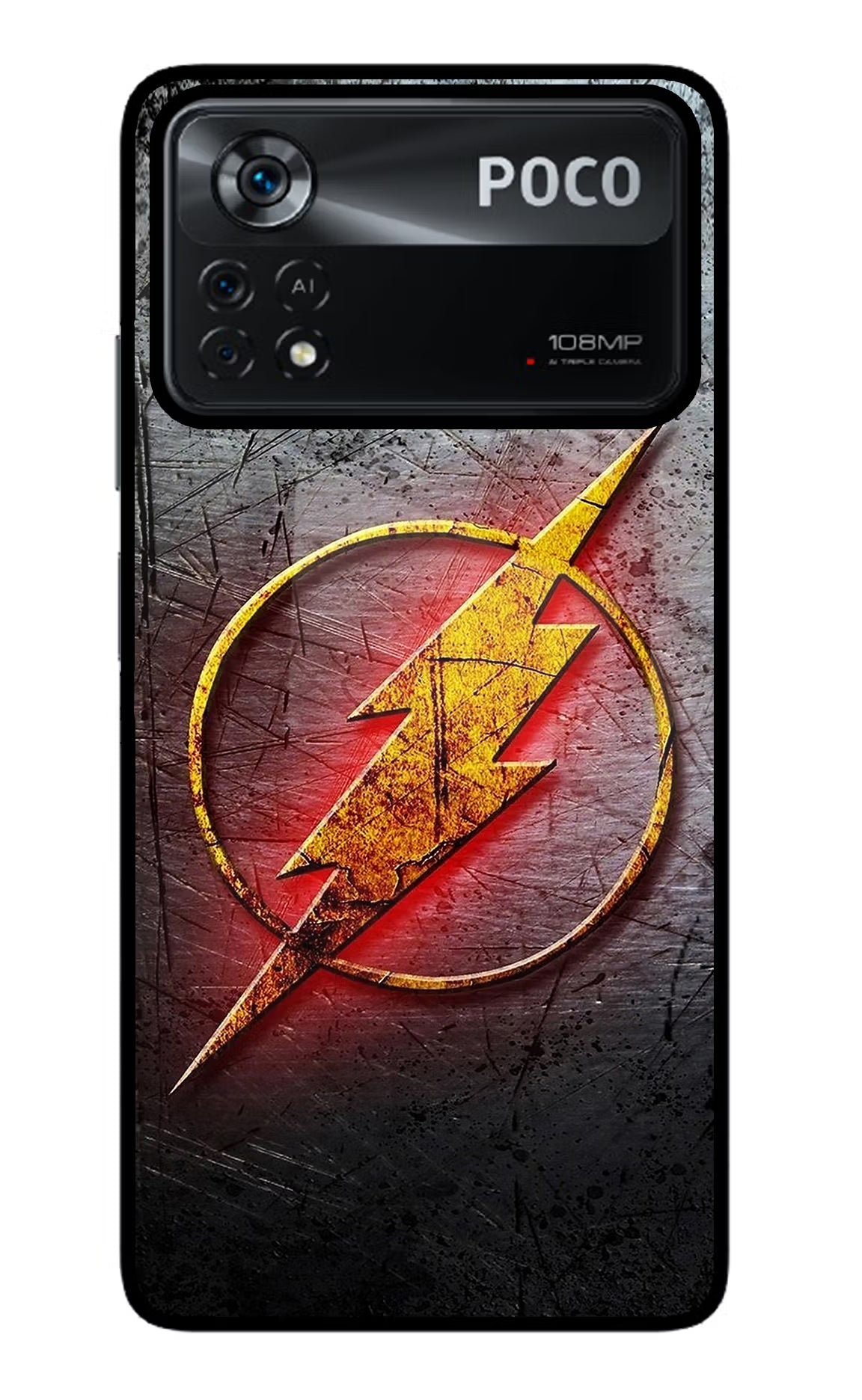 Flash Poco X4 Pro Glass Case Back Cover by Casekaro