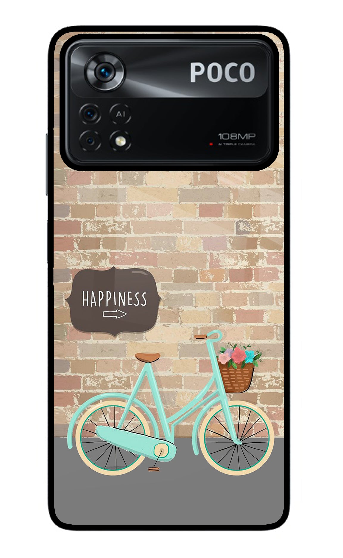 Happiness Artwork Poco X4 Pro Back Cover
