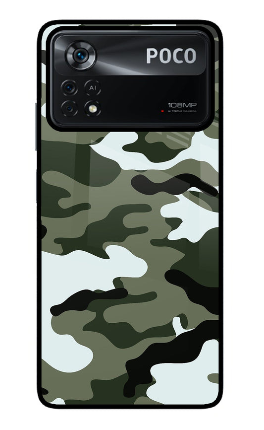 Camouflage Poco X4 Pro Glass Case