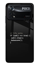 Life Motto Code Poco X4 Pro Glass Case