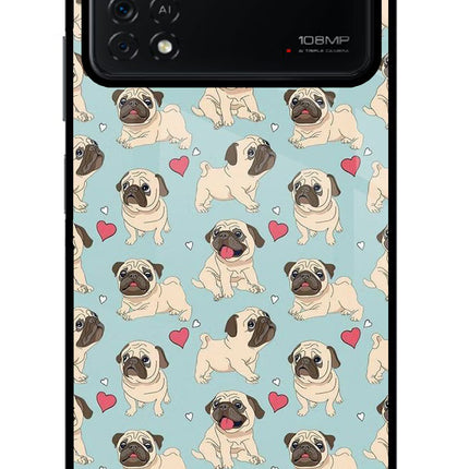 Pug Dog Poco X4 Pro Glass Case