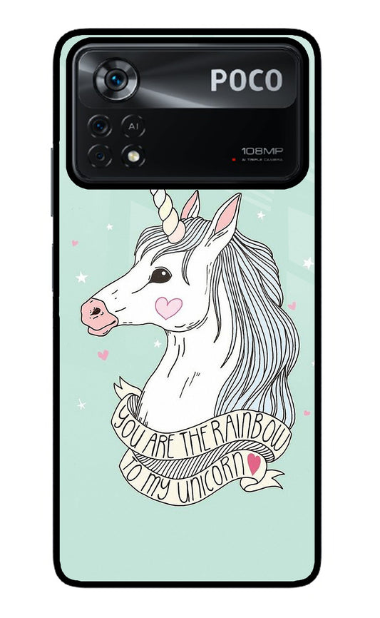 Unicorn Wallpaper Poco X4 Pro Glass Case