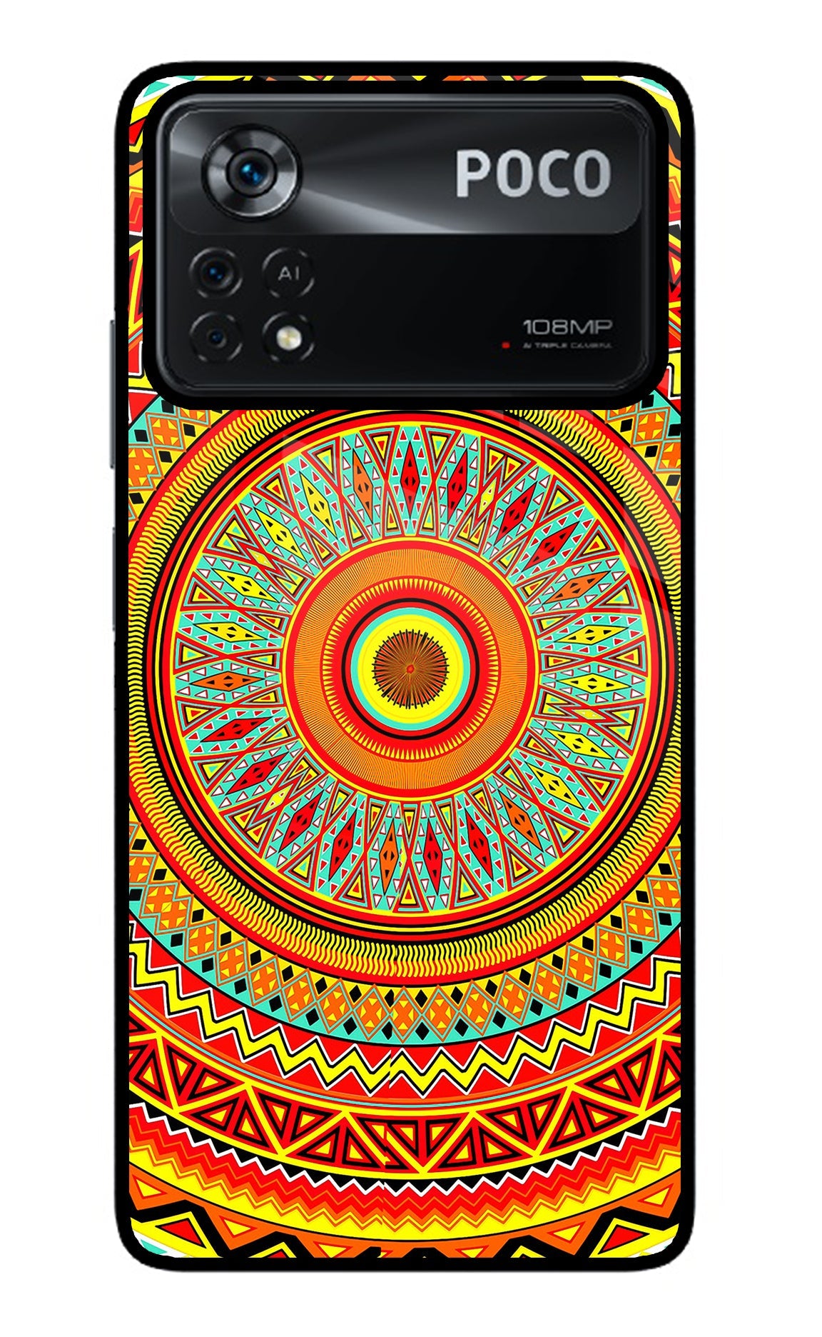 Mandala Pattern Poco X4 Pro Glass Case