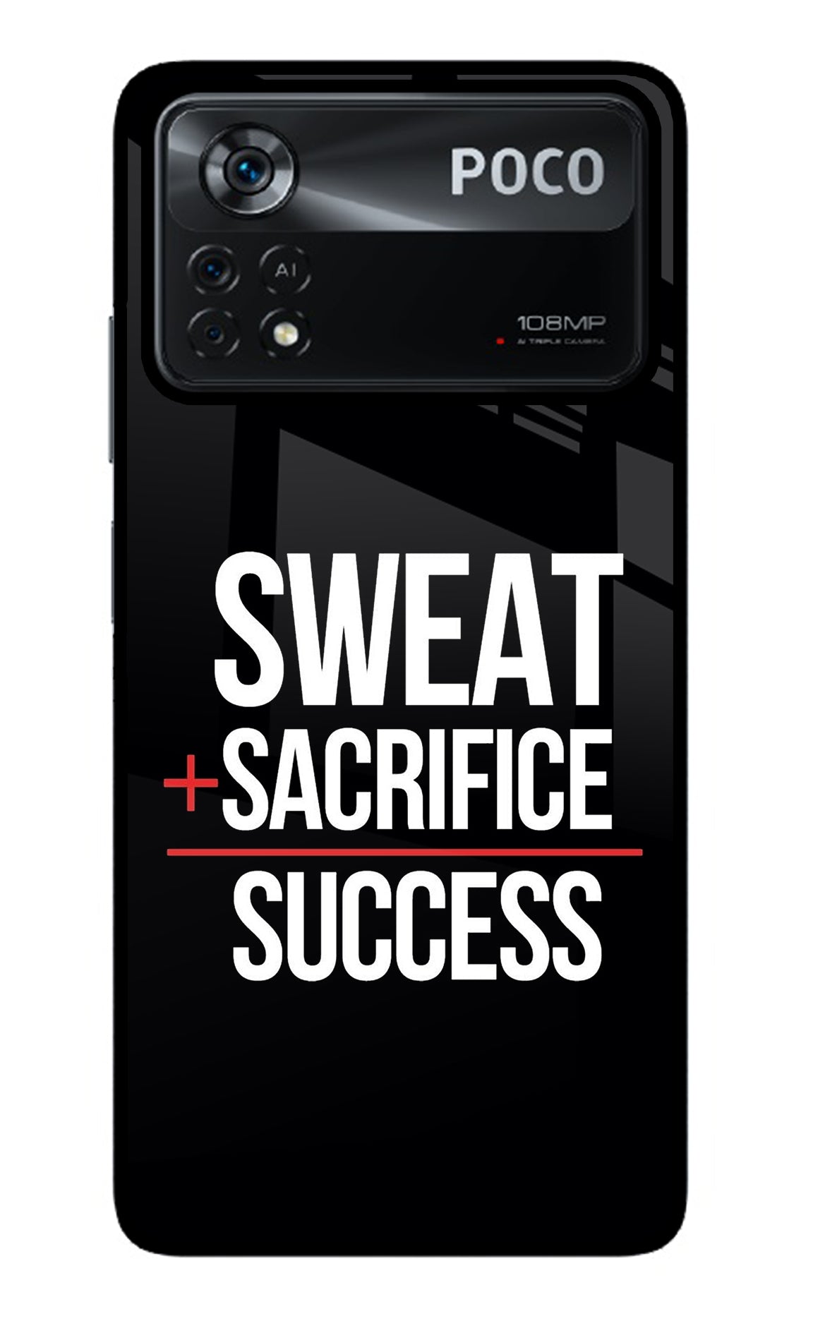 Sweat Sacrifice Success Poco X4 Pro Glass Case