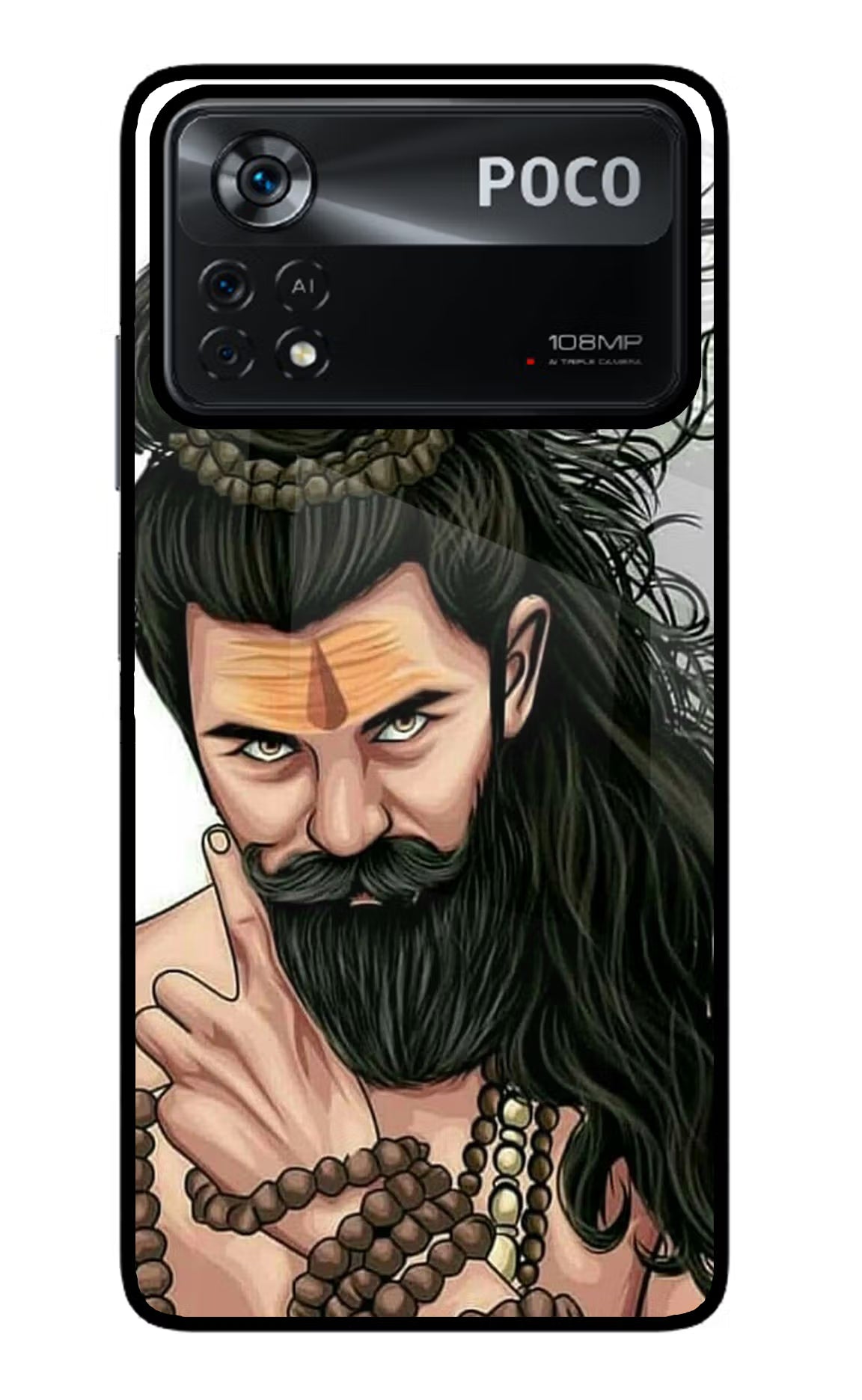 Mahadev Poco X4 Pro Glass Case Back Cover by Casekaro