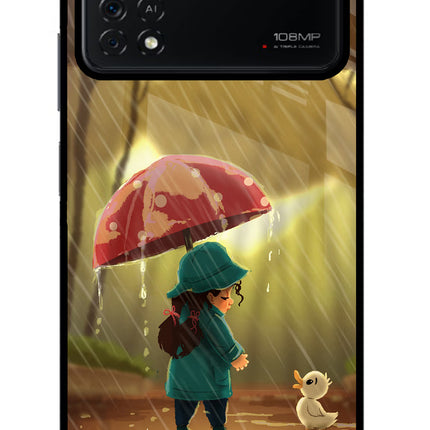Rainy Day Poco X4 Pro Glass Case