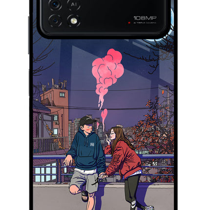 Chilling Couple Poco X4 Pro Glass Case