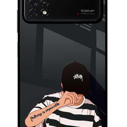 Aesthetic Boy Poco X4 Pro Glass Case