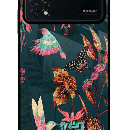 Birds Poco X4 Pro Glass Case