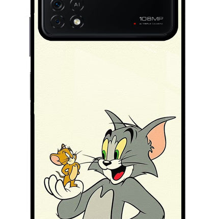 Tom & Jerry Poco X4 Pro Glass Case