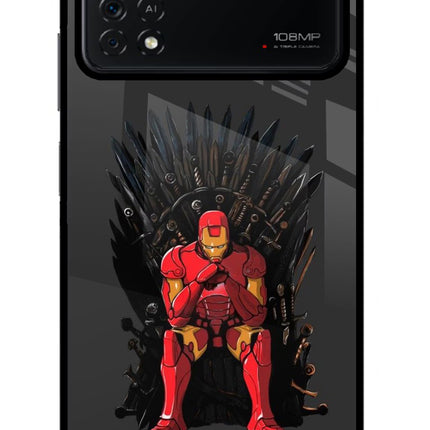 Ironman Throne Poco X4 Pro Glass Case