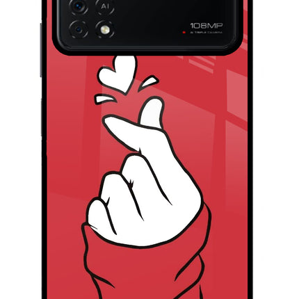 Korean Love Sign Poco X4 Pro Glass Case