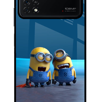 Minion Laughing Poco X4 Pro Glass Case