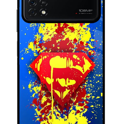 Superman logo Poco X4 Pro Glass Case