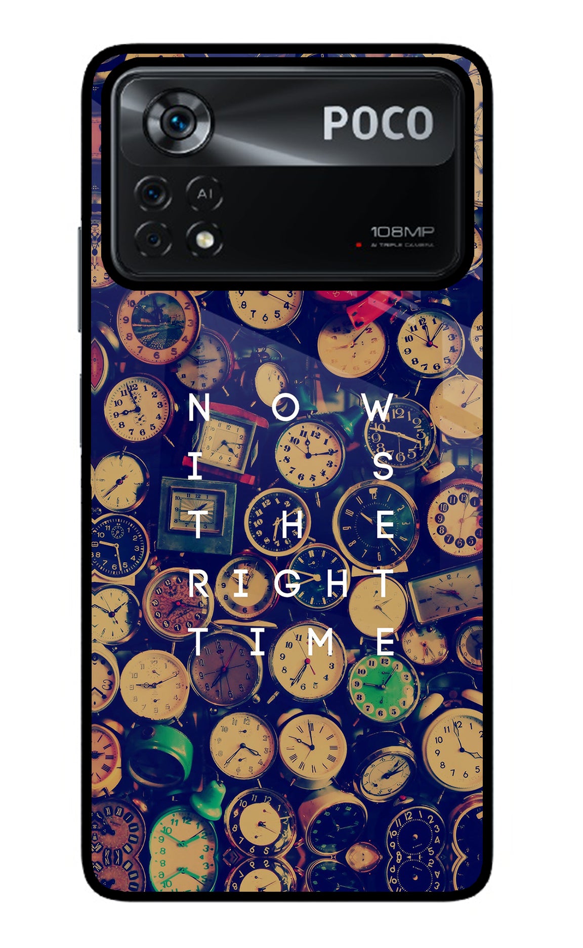 Now is the Right Time Quote Poco X4 Pro Back Cover