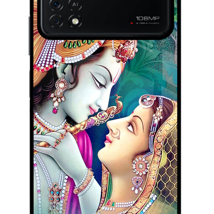 Lord Radha Krishna Poco X4 Pro Glass Case