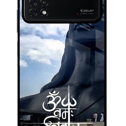 Om Namah Shivay Poco X4 Pro Glass Case